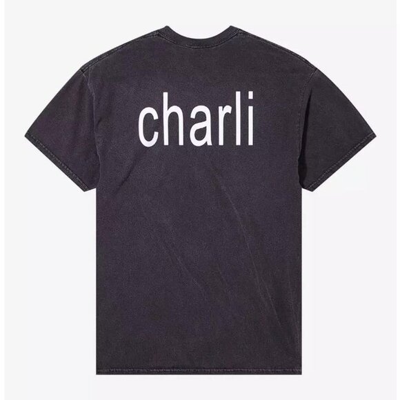 CHARLI XCX Men's Brat Double-Sided Dark Wash T-Shirt Size M - Picture 2 of 6